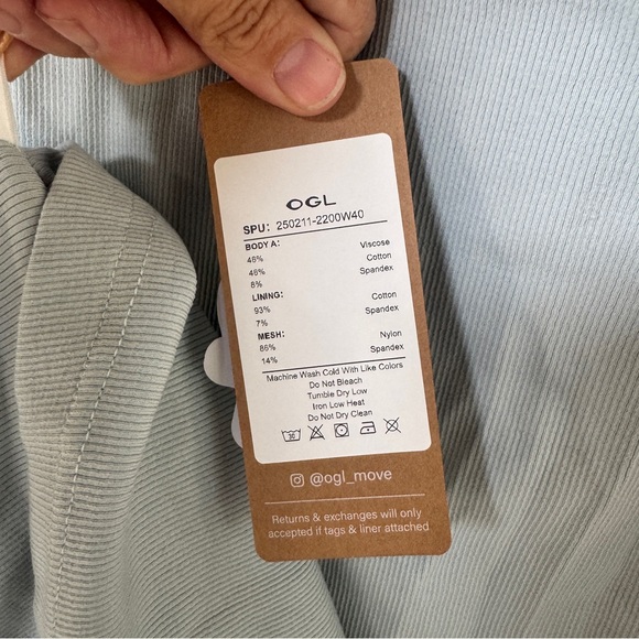 NWT New OGL V-neck A-line New Airy Brami Tank Dress in Foam Blue size Medium - Picture 8 of 12